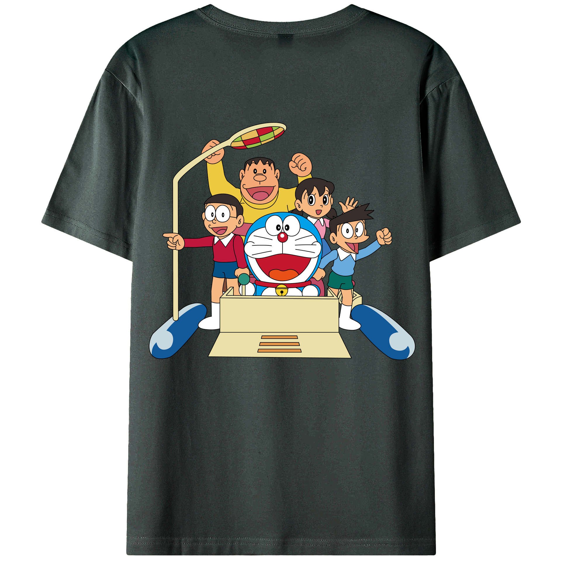 （画像用） ドラえもん 骨川 スネ夫 Doraemon Honekawa Suneo 綿100％ メンズ半袖Tシャツ（バックプリント） 通気性